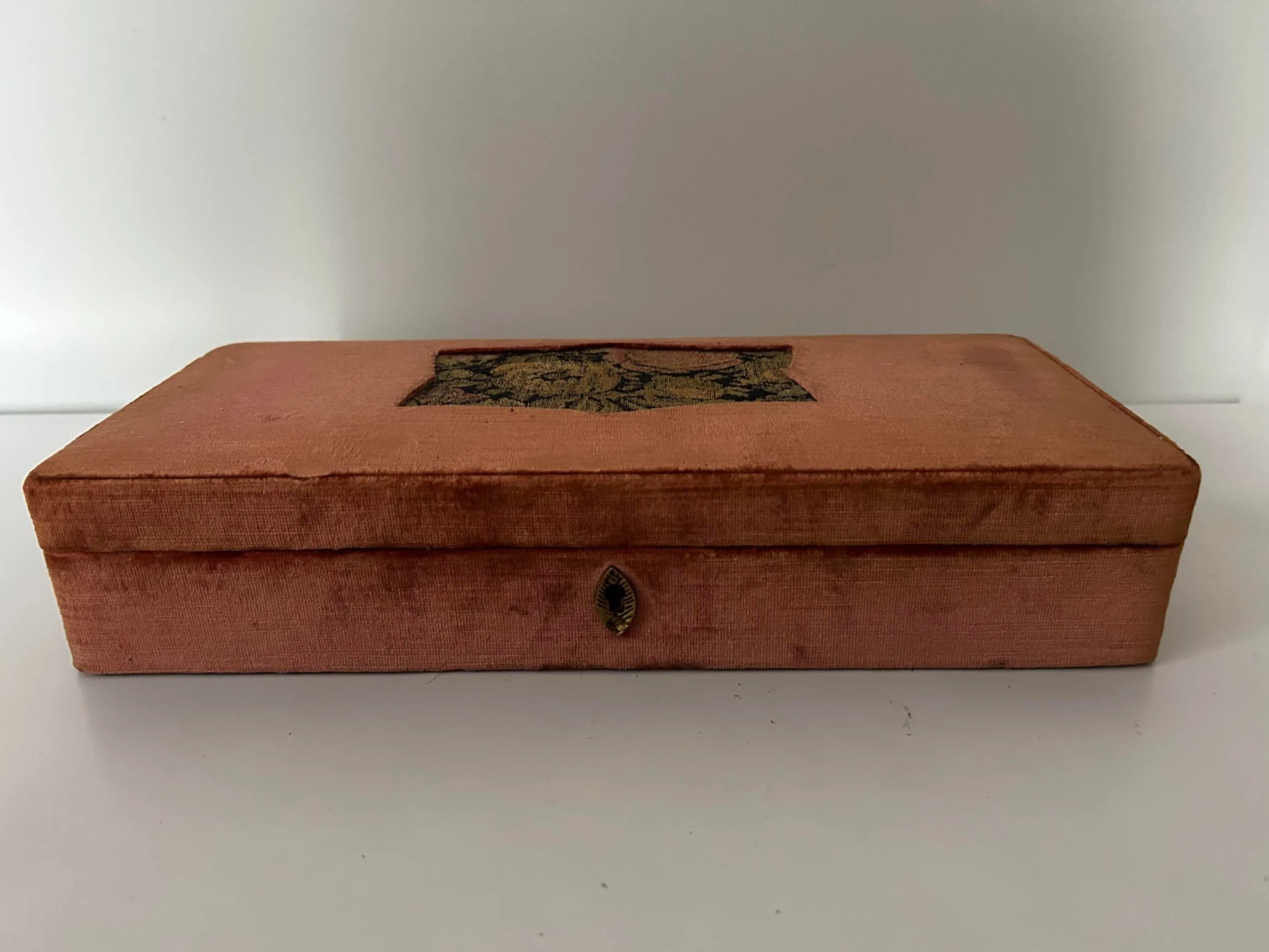 Antique Velvet Vanity Jewelry Box Made In Italy 2 Antique Velvet Vanity Jewelry Box Made In Italy - Image 2