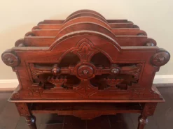 Antique Victorian Mahogany Canterbury/ Magazine Stand -Chairish Shop antique victorian mahogany canterbury magazine stand 8176 scaled