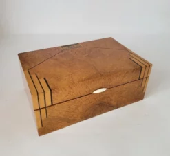 Art Deco Burlwood Box With Inlay -Chairish Shop art deco burlwood box with inlay 3192
