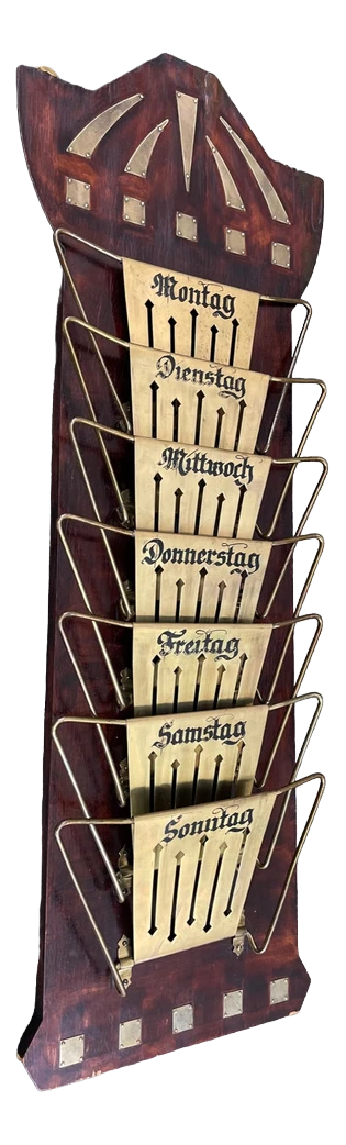 Art Deco Wall Mounted Magazine Rack, Germany, 1920s 1 Art Deco Wall Mounted Magazine Rack, Germany, 1920s