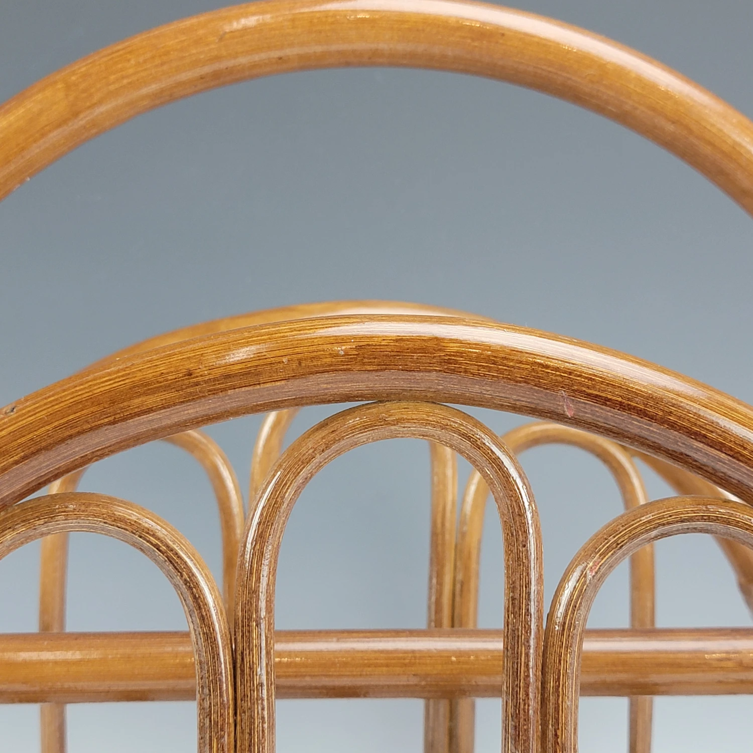 Bamboo Magazine Book Rack Holder Petite Bent Wood Rattan 10 Bamboo Magazine Book Rack Holder Petite Bent Wood Rattan - Image 10