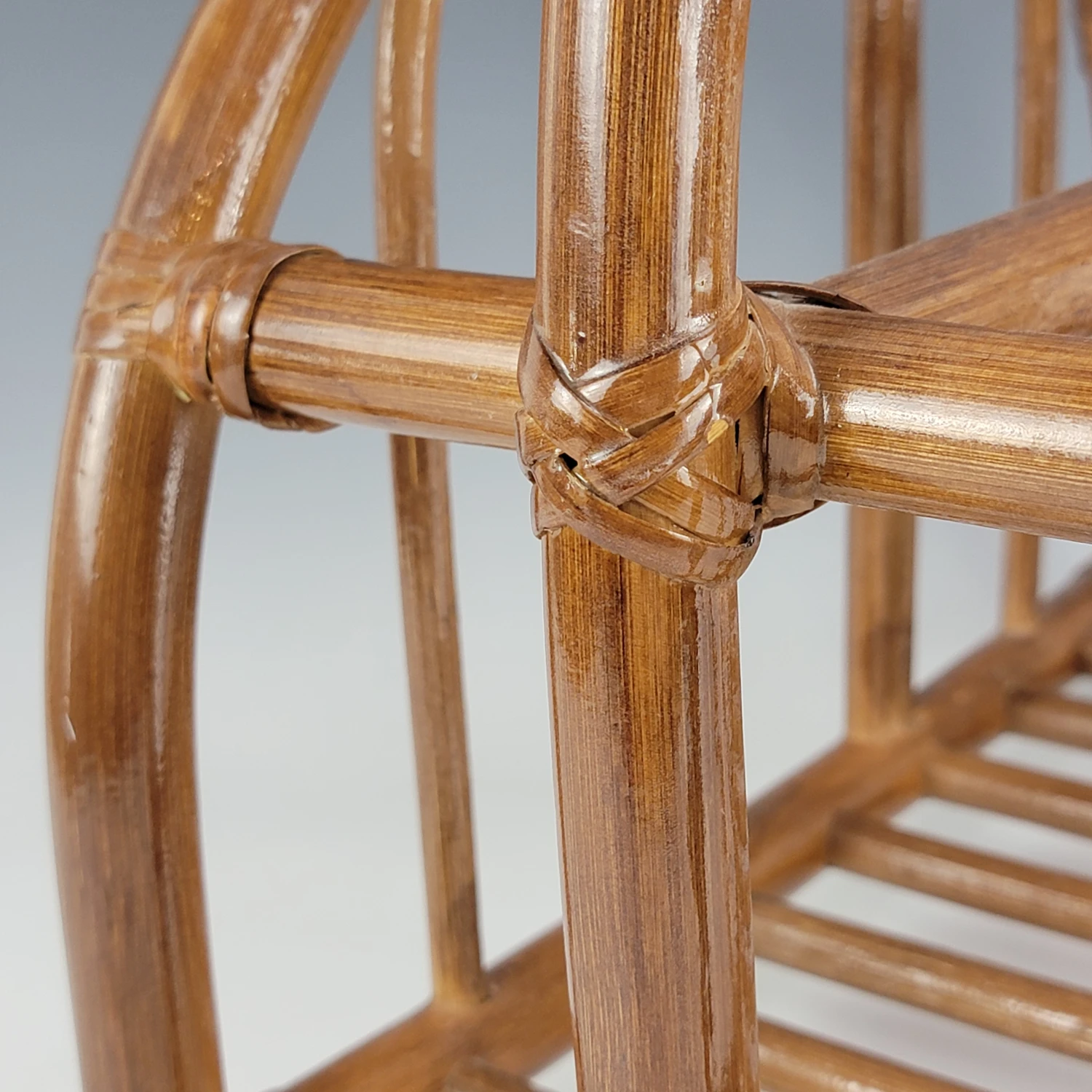 Bamboo Magazine Book Rack Holder Petite Bent Wood Rattan 8 Bamboo Magazine Book Rack Holder Petite Bent Wood Rattan - Image 8