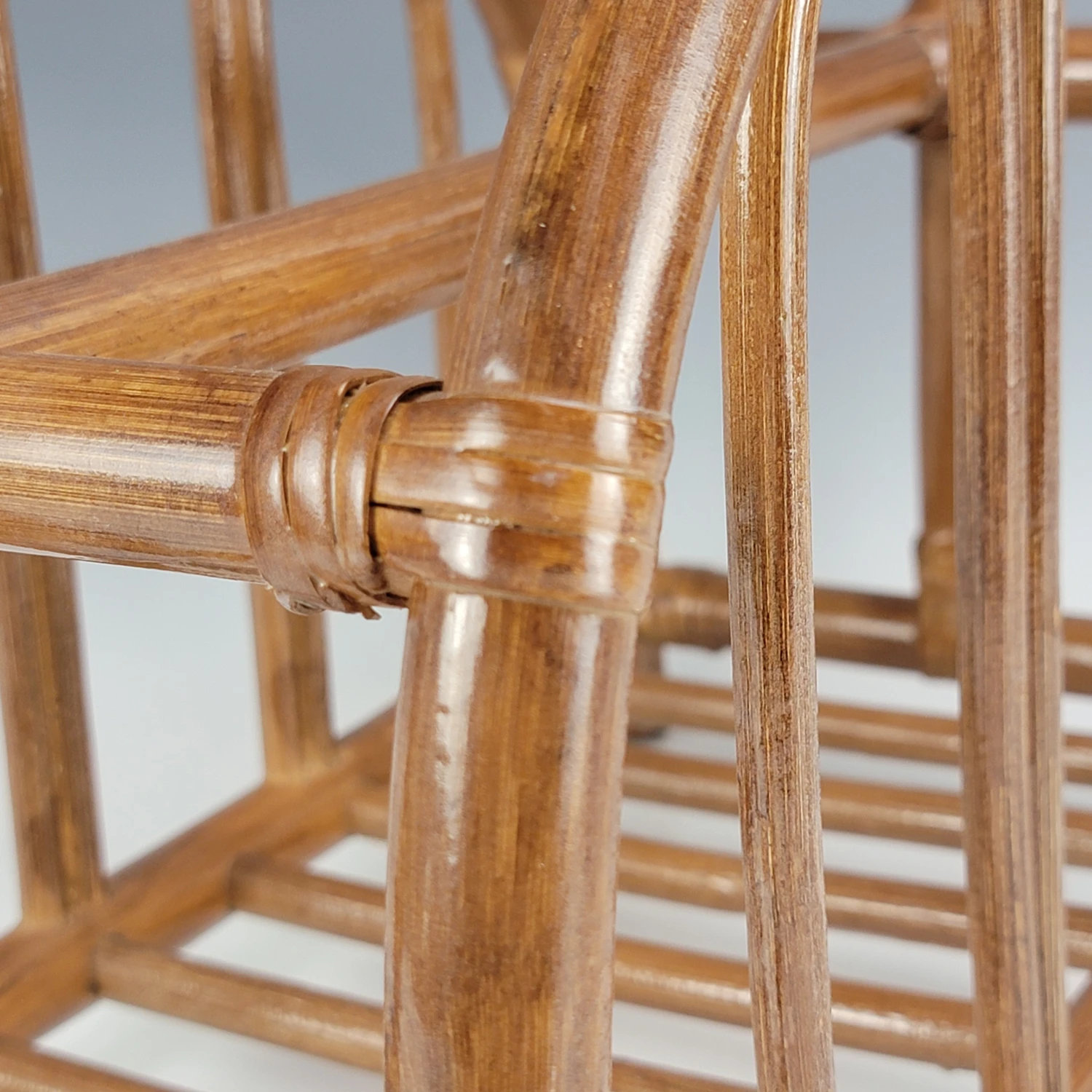 Bamboo Magazine Book Rack Holder Petite Bent Wood Rattan 9 Bamboo Magazine Book Rack Holder Petite Bent Wood Rattan - Image 9