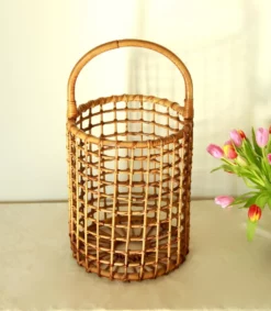 Bamboo Rattan Basket, Italy, 1970s 17 Bamboo Rattan Basket, Italy, 1970s -Chairish Shop bamboo rattan basket italy 1970s 1619