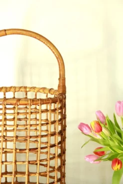 Bamboo Rattan Basket, Italy, 1970s 12 Bamboo Rattan Basket, Italy, 1970s -Chairish Shop bamboo rattan basket italy 1970s 3315