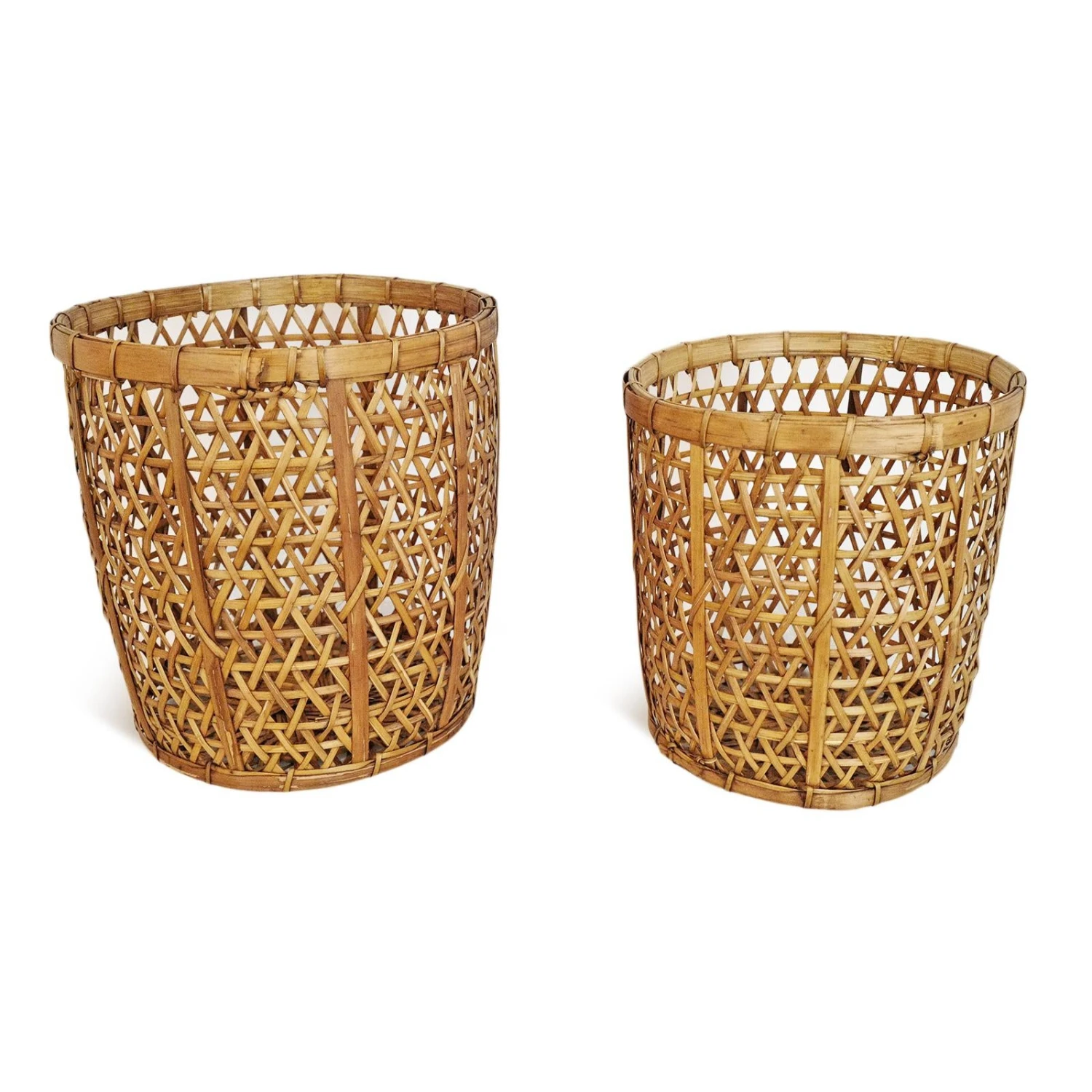 Bamboo Weave Basket Medium 4 Bamboo Weave Basket Medium - Image 4