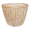 Bamboo White Wash Basket Large