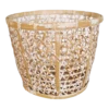 Bamboo White Wash Basket Small