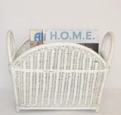 Bohemian Chic White Bleached Magazine Rack Handwoven Wicker & Rattan 1970 14 Bohemian Chic White Bleached Magazine Rack Handwoven Wicker & Rattan 1970 -Chairish Shop bohemian chic white bleached magazine rack handwoven wicker and rattan 1970 4706 scaled