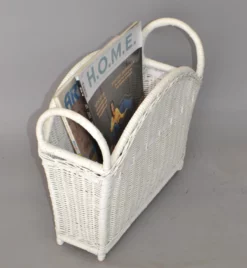 Bohemian Chic White Bleached Magazine Rack Handwoven Wicker & Rattan 1970 16 Bohemian Chic White Bleached Magazine Rack Handwoven Wicker & Rattan 1970 -Chairish Shop bohemian chic white bleached magazine rack handwoven wicker and rattan 1970 5847 scaled