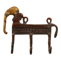Bohemian Red Brass Elephant Wall Hooks