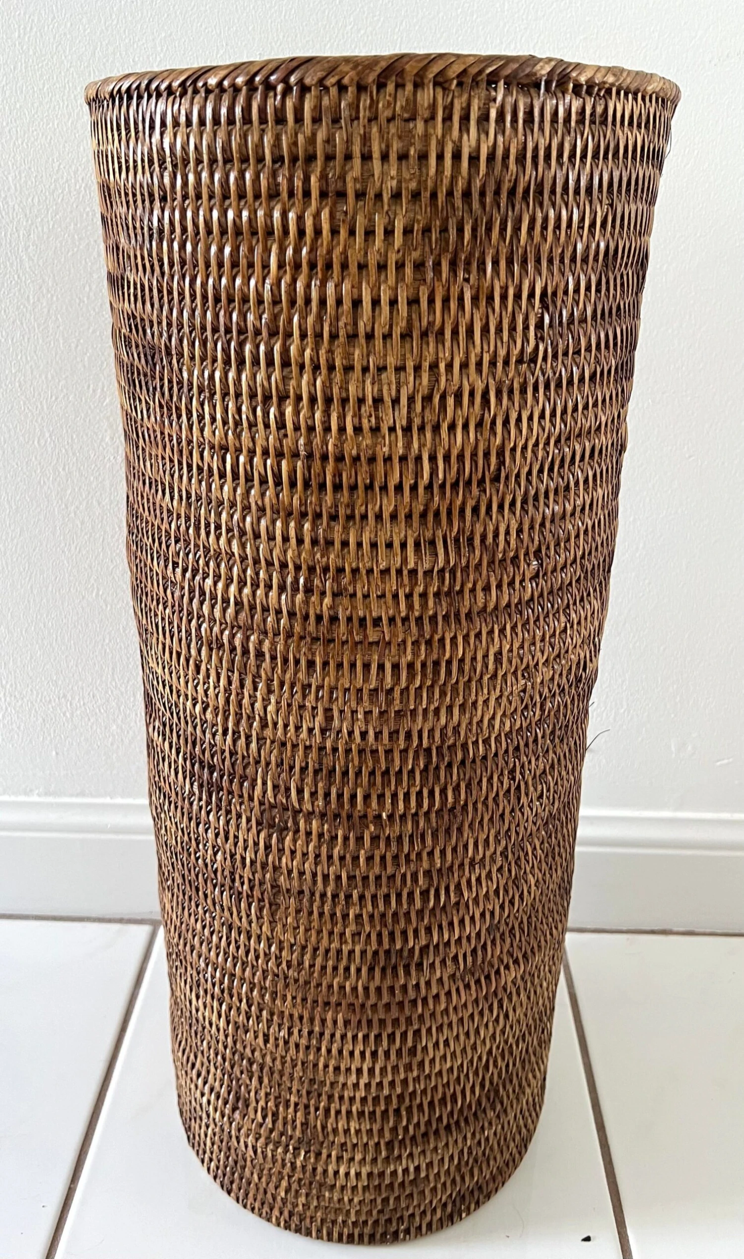 Boho Chic Woven Rattan Umbrella Stand 8 Boho Chic Woven Rattan Umbrella Stand - Image 8