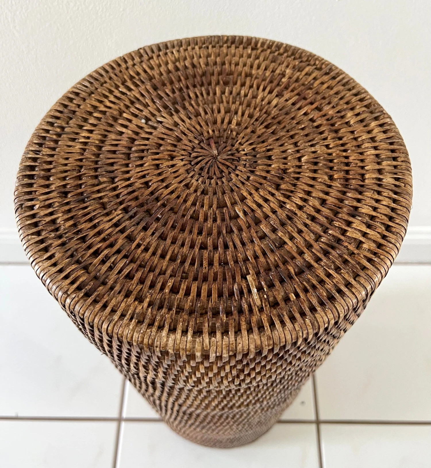 Boho Chic Woven Rattan Umbrella Stand 6 Boho Chic Woven Rattan Umbrella Stand - Image 6