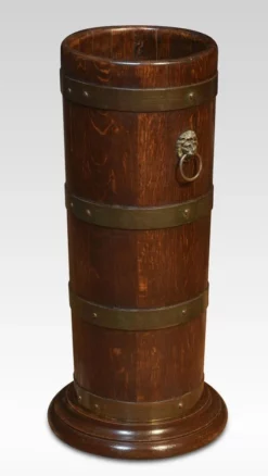 Brass Bound Barrel Stick Stand 8 Brass Bound Barrel Stick Stand -Chairish Shop brass bound barrel stick stand 8396