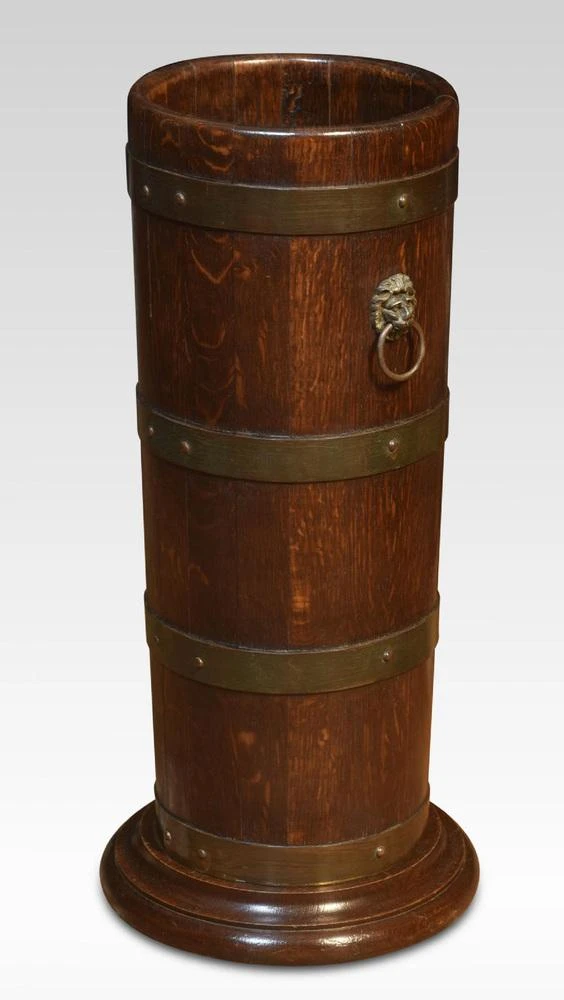 Brass Bound Barrel Stick Stand 3 Brass Bound Barrel Stick Stand - Image 3