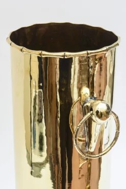 Brass Column Umbrella Stand With Ring Door Knocker Vintage -Chairish Shop brass column umbrella stand with ring door knocker vintage 0992