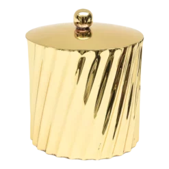 Brass Fluted Box Desk Accessory Mid Century Modern