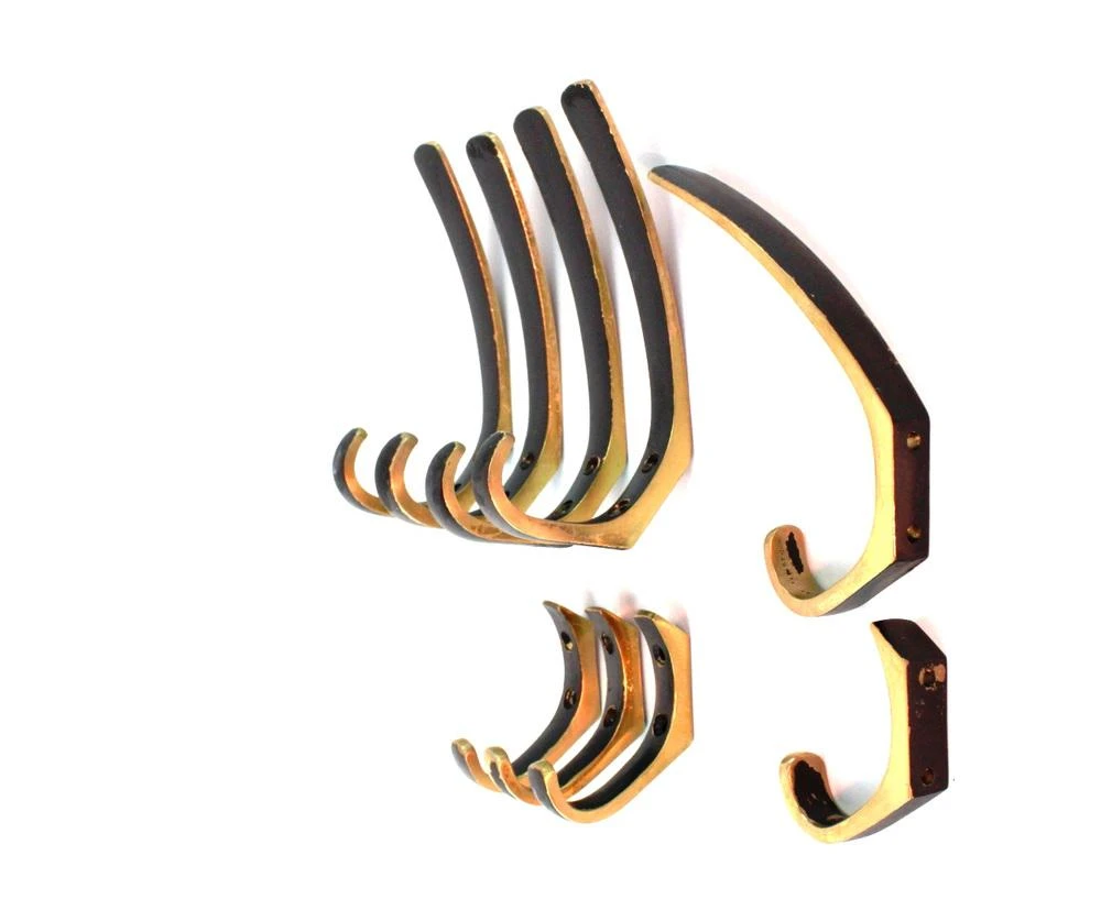 Brass Hooks In The Style Of Carl Auböck, 1950s, Set Of 9 6 Brass Hooks In The Style Of Carl Auböck, 1950s, Set Of 9 - Image 6