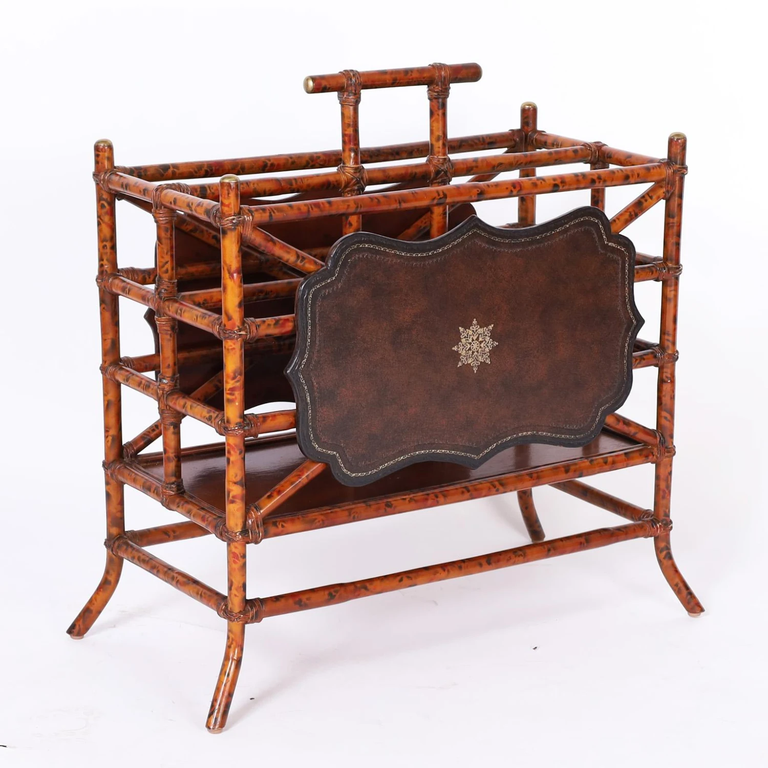 British Colonial Style Faux Bamboo Magazine Rack 5 British Colonial Style Faux Bamboo Magazine Rack - Image 5