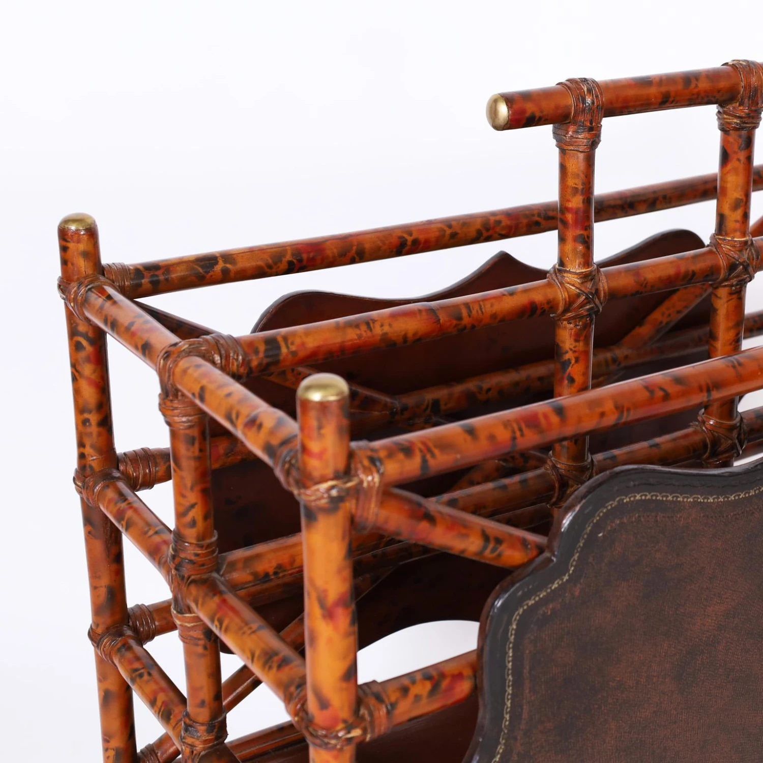 British Colonial Style Faux Bamboo Magazine Rack 6 British Colonial Style Faux Bamboo Magazine Rack - Image 6