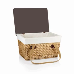 Canasta Grande Picnic Basket With Red & White Lid -Chairish Shop canasta grande picnic basket with red and white lid 5206
