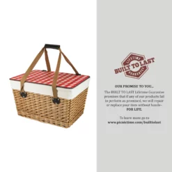 Canasta Grande Picnic Basket With Red & White Lid -Chairish Shop canasta grande picnic basket with red and white lid 9258