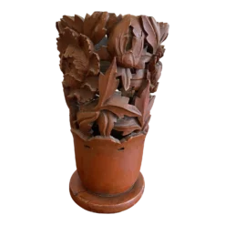 Carved Wood Umbrella Stand