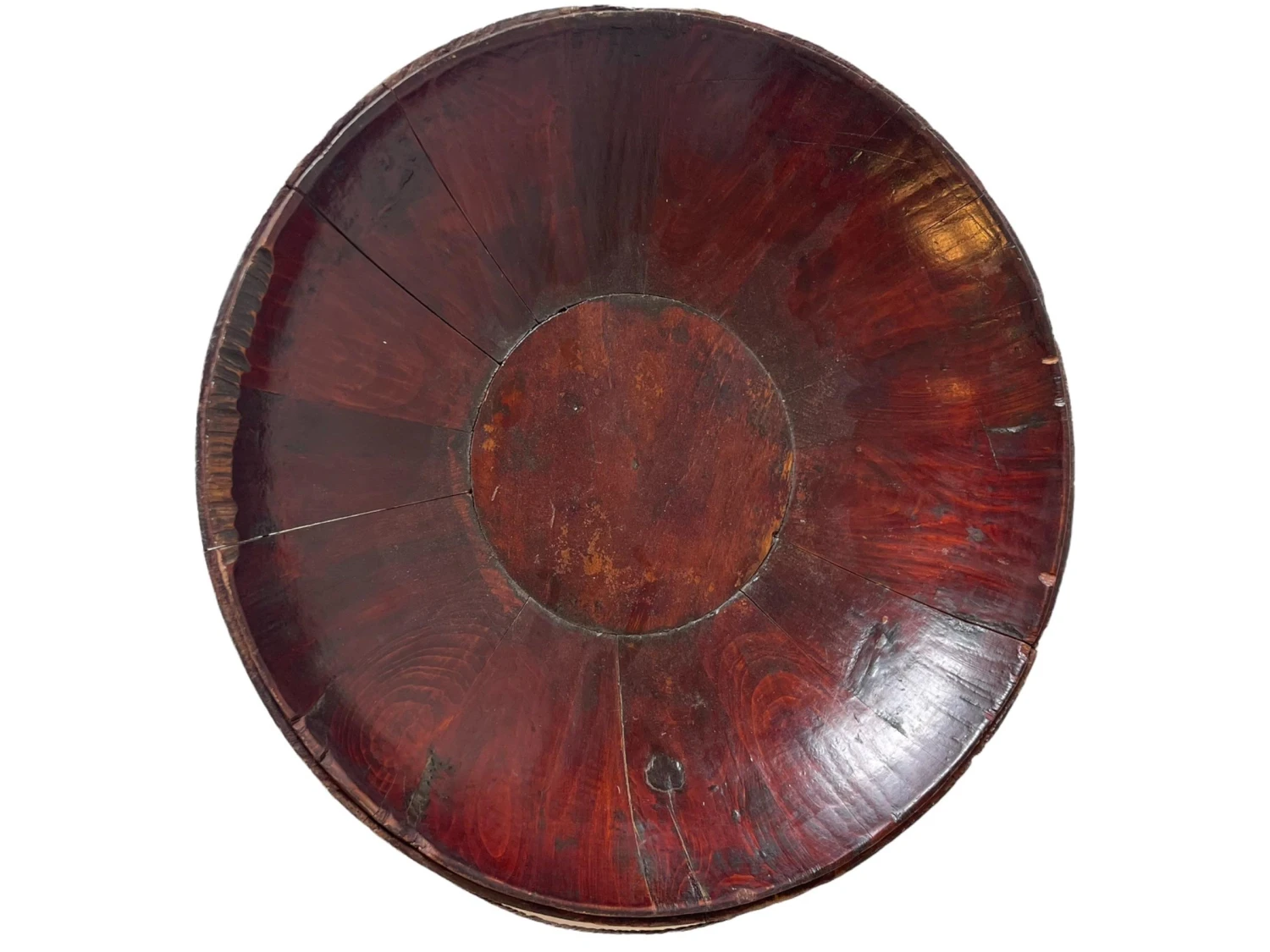 Chinese Hand Carved Wood Antique 19th Century Basket With Bamboo Handle 10 Chinese Hand Carved Wood Antique 19th Century Basket With Bamboo Handle - Image 10