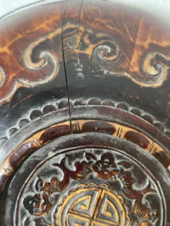 Chinese Hand Carved Wood Antique 19th Century Basket With Bamboo Handle 14 Chinese Hand Carved Wood Antique 19th Century Basket With Bamboo Handle -Chairish Shop chinese hand carved wood antique 19th century basket with bamboo handle 9548