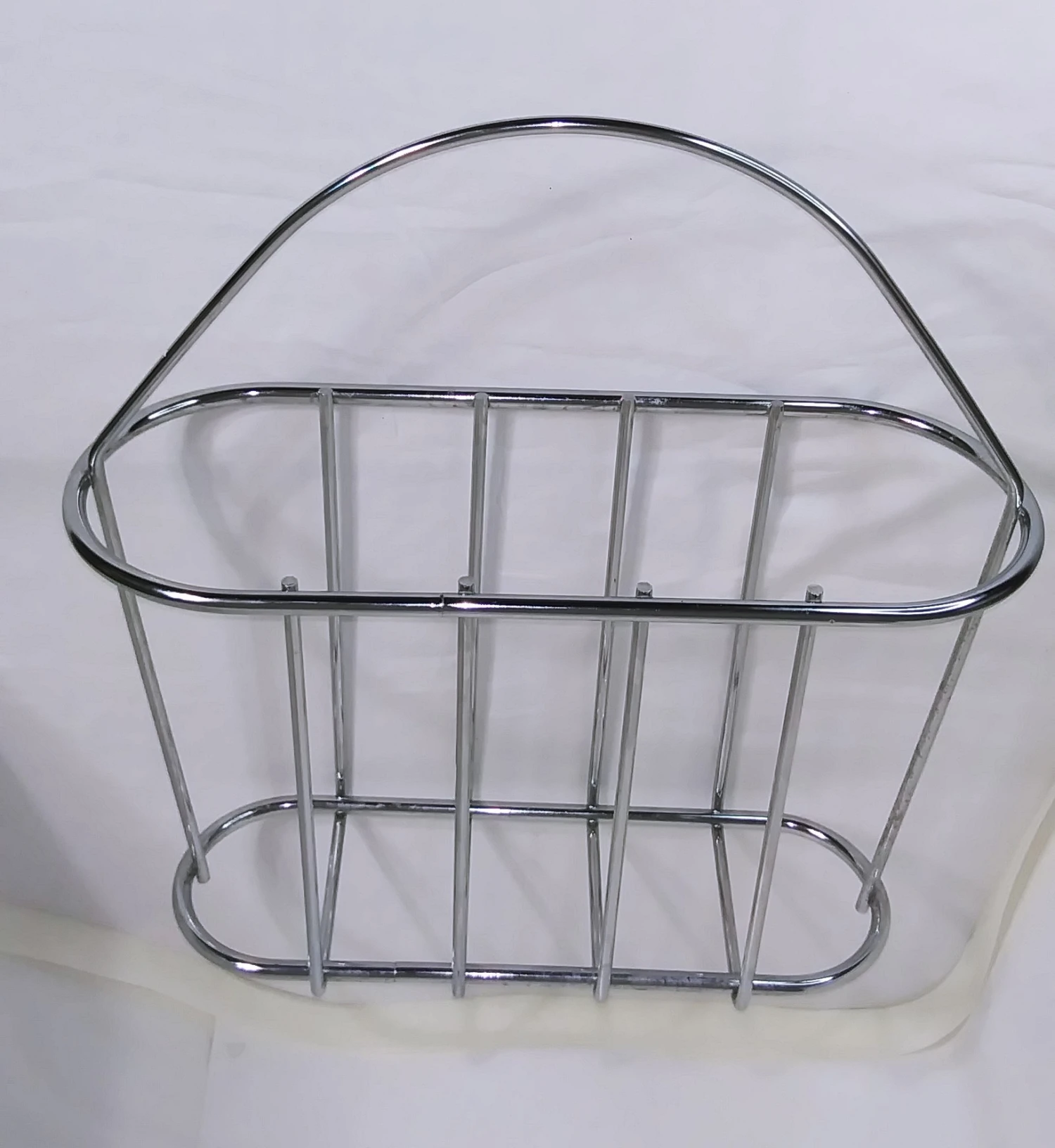 Chrome Magazine Rack Mid-Century C. 1980s 7 Chrome Magazine Rack Mid-Century C. 1980s - Image 7