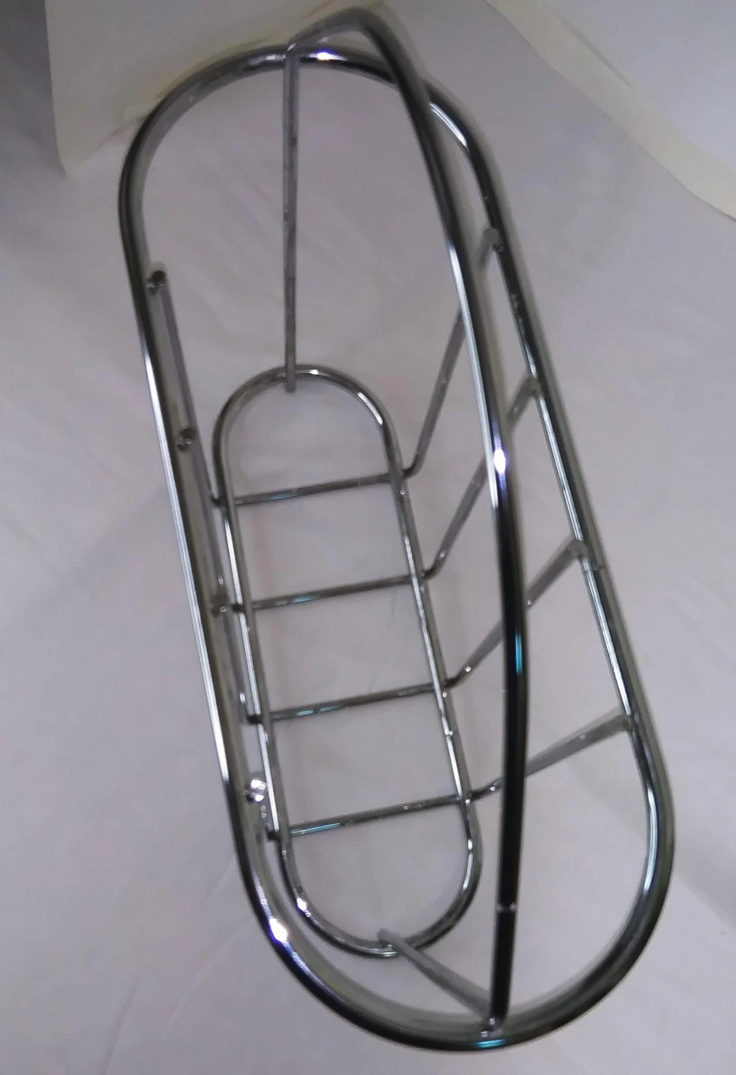 Chrome Magazine Rack Mid-Century C. 1980s 6 Chrome Magazine Rack Mid-Century C. 1980s - Image 6