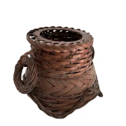 Circa 1920s Vintage American Woven Wicker Basket, Looped Handles -Chairish Shop circa 1920s vintage american woven wicker basket looped handles 0348