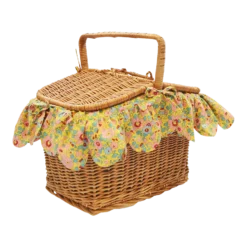 Coco & Wolf X Edit 58 Rectangle Wicker Picnic Basket Betsy Sunflower