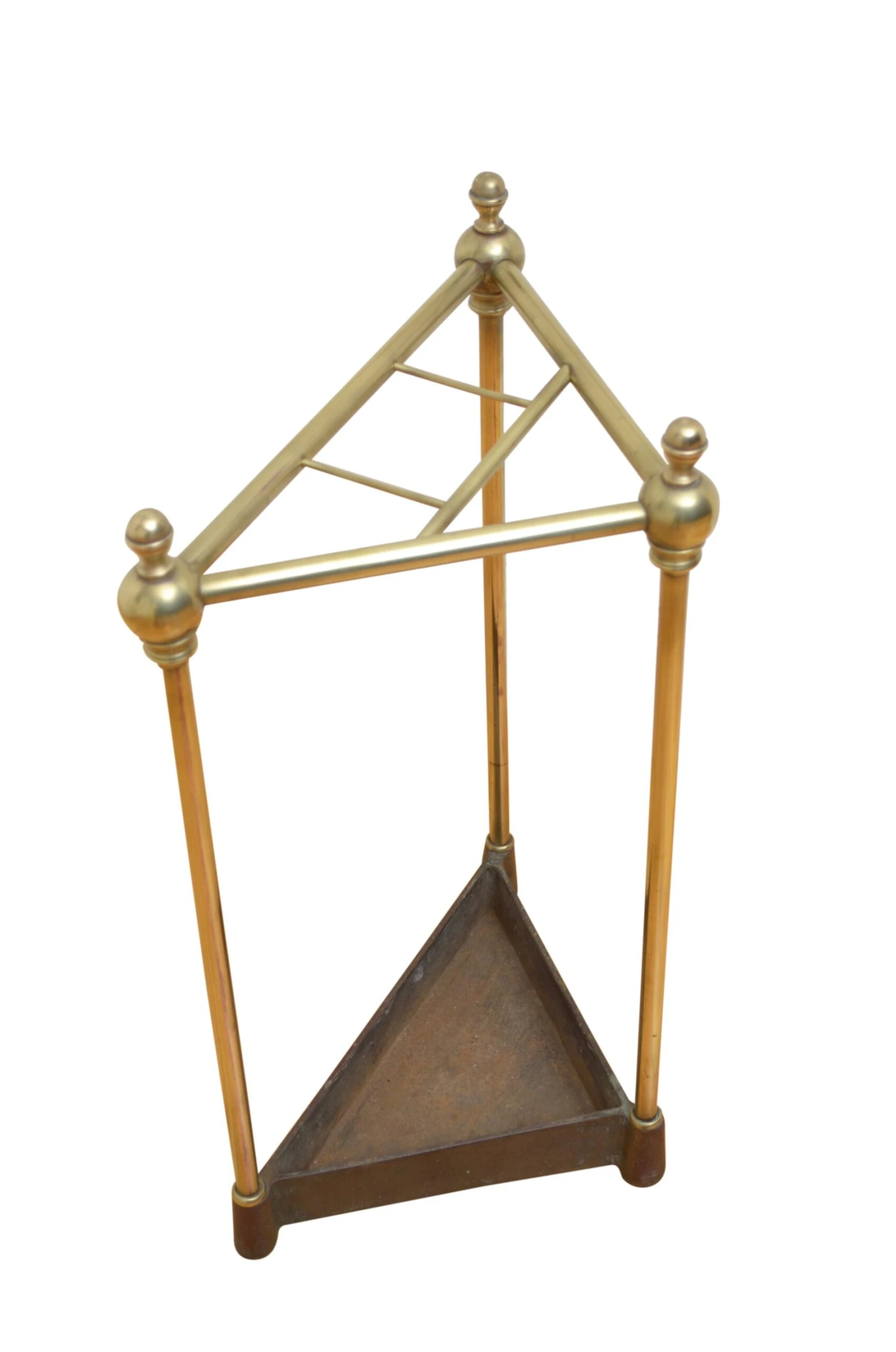 Corner Umbrella Stand In Brass, 1890s 3 Corner Umbrella Stand In Brass, 1890s - Image 3