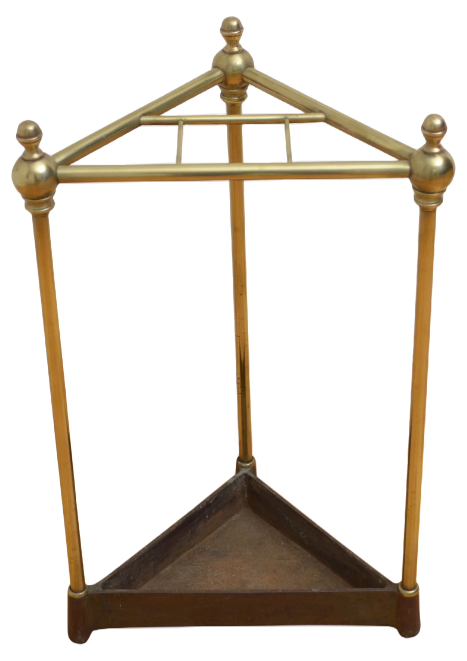 Corner Umbrella Stand In Brass, 1890s 1 Corner Umbrella Stand In Brass, 1890s