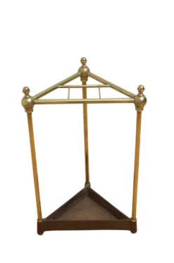 Corner Umbrella Stand In Brass, 1890s 13 Corner Umbrella Stand In Brass, 1890s -Chairish Shop corner umbrella stand in brass 1890s 3065 scaled