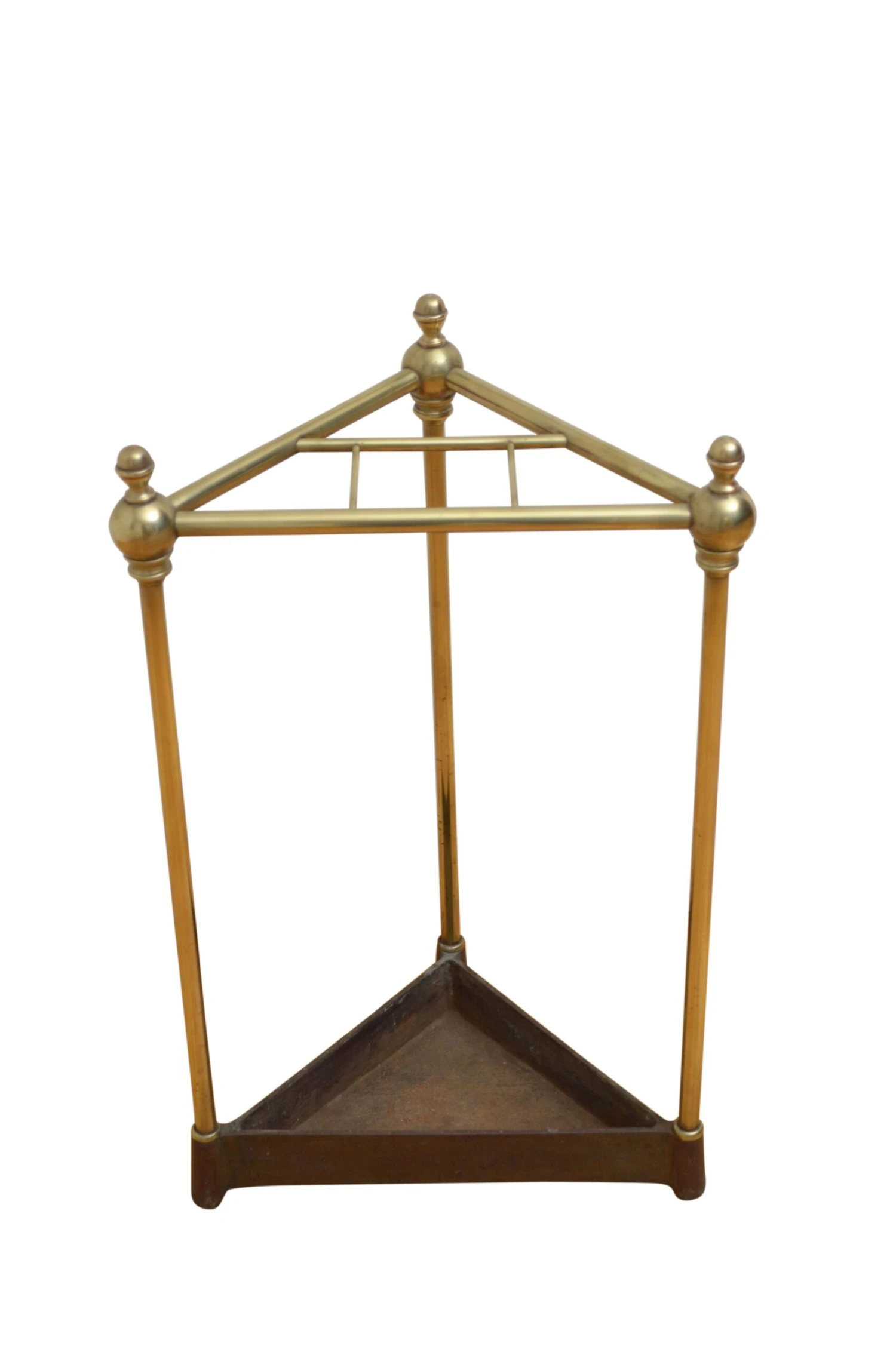 Corner Umbrella Stand In Brass, 1890s 7 Corner Umbrella Stand In Brass, 1890s - Image 7