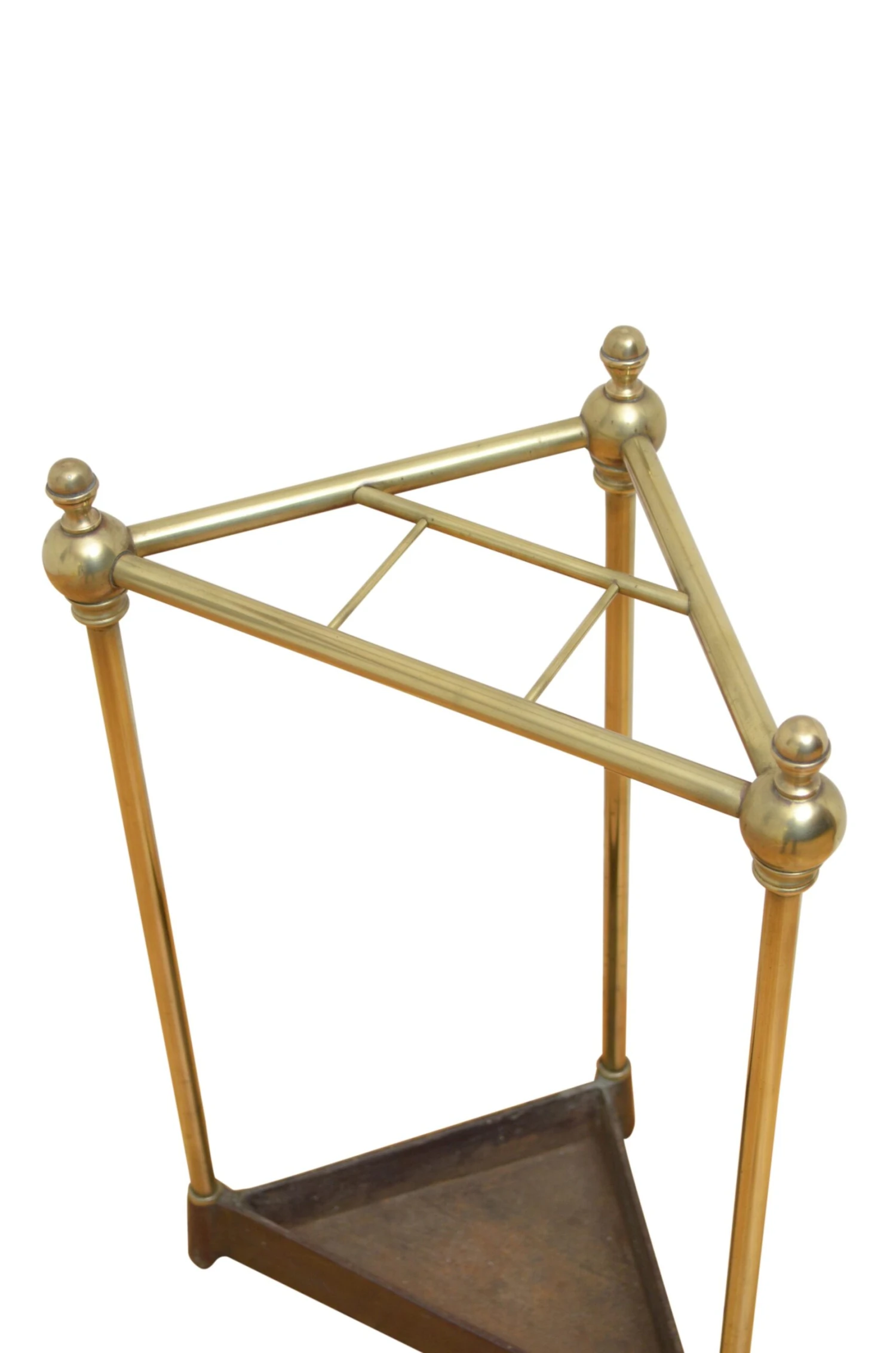 Corner Umbrella Stand In Brass, 1890s 2 Corner Umbrella Stand In Brass, 1890s - Image 2