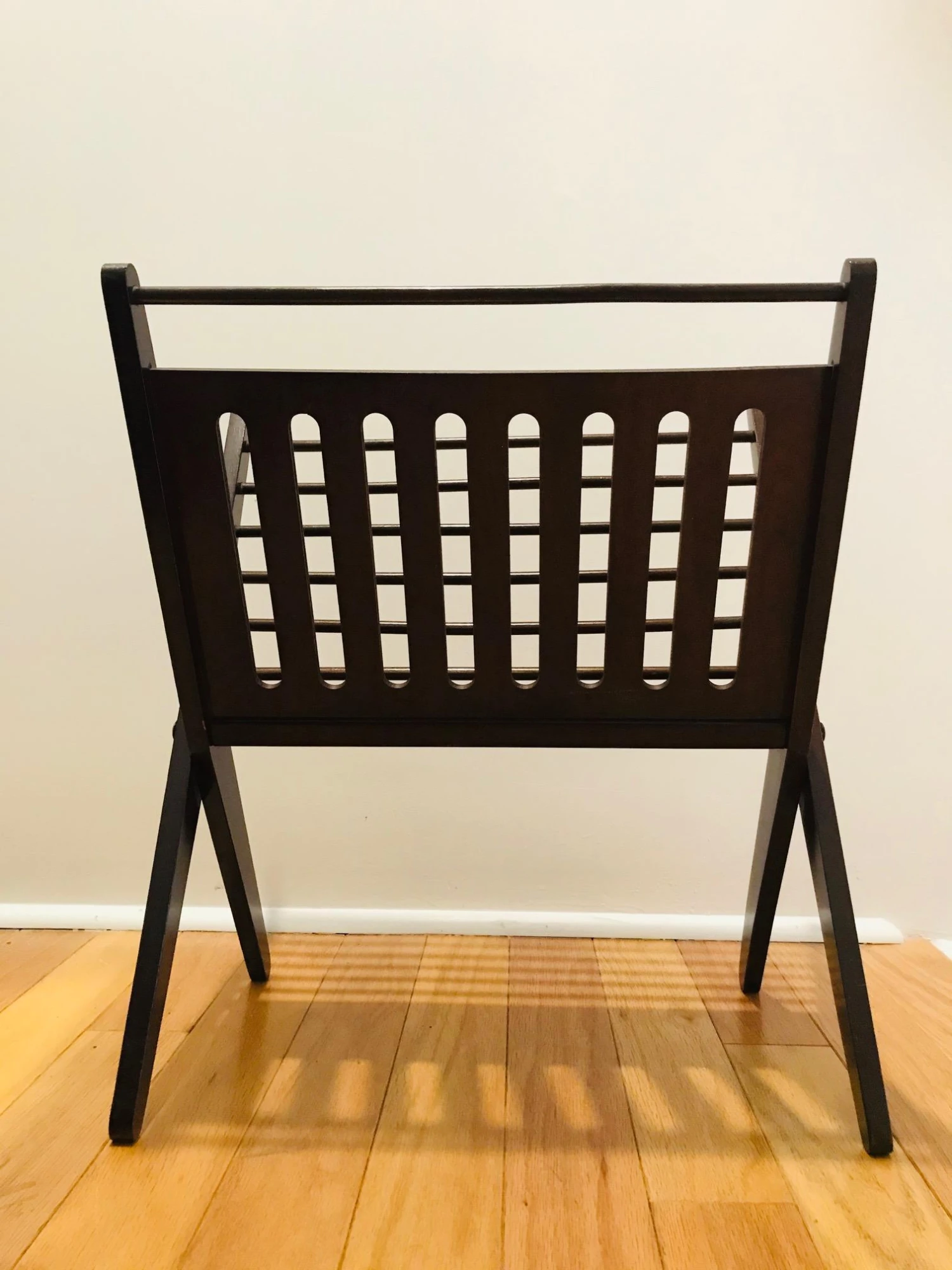 Danish Modern Magazine Stand In Dark Brown Beechwood, 1950s 9 Danish Modern Magazine Stand In Dark Brown Beechwood, 1950s - Image 9