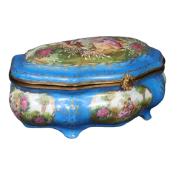 Decorative Beautifully Made Sevres Style Porcelain Jewelry Box