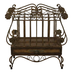 Decorator Iron Magazine Rack W. Drawer