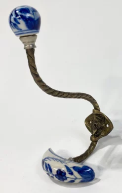 Delft Style Porcelain And Brass Wall Or Coat Hook 13 Delft Style Porcelain And Brass Wall Or Coat Hook -Chairish Shop delft style porcelain and brass wall or coat hook 0923 scaled