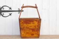 Distressed Wooden Harvest Basket 15 Distressed Wooden Harvest Basket -Chairish Shop distressed wooden harvest basket 3424