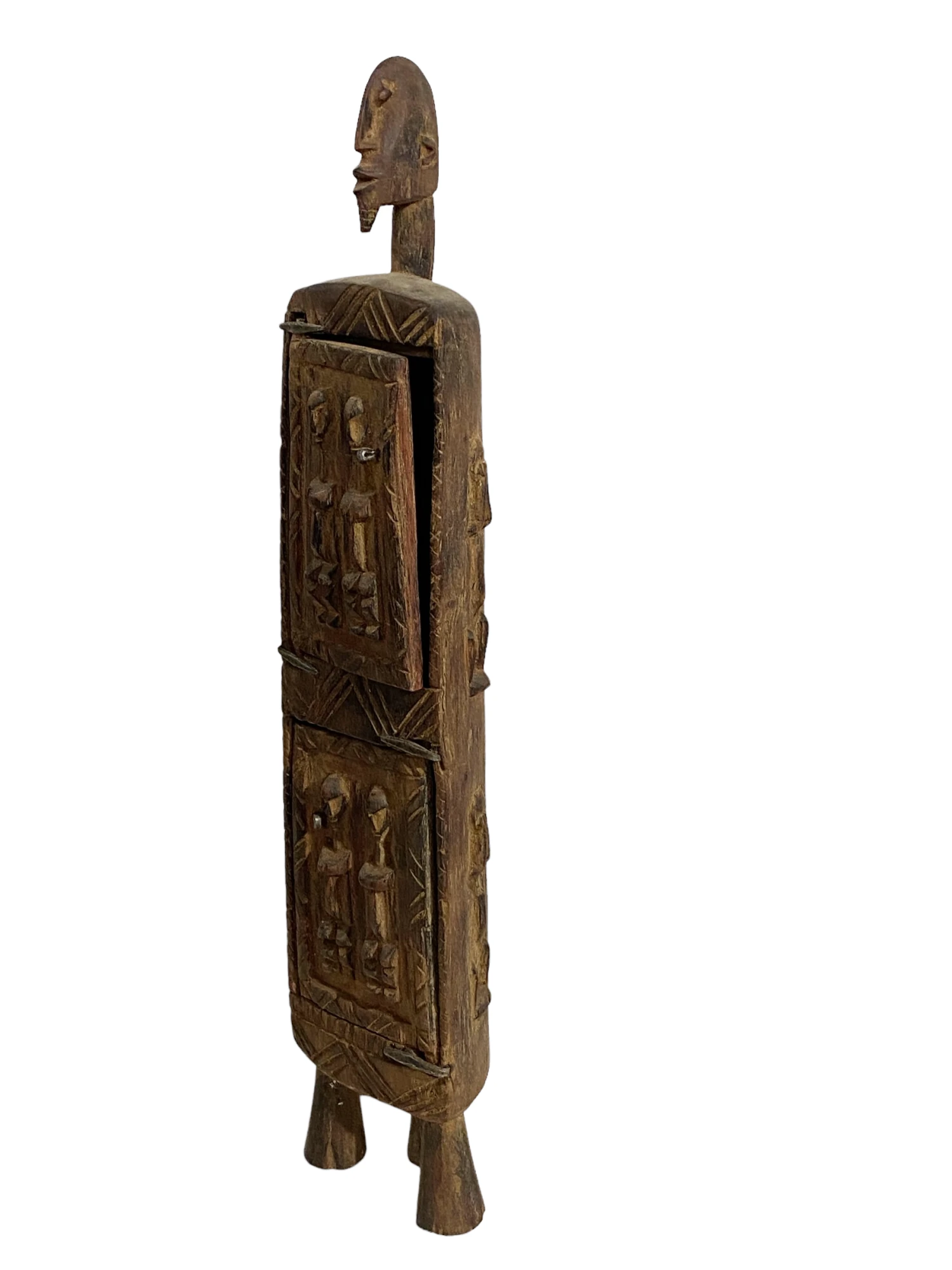 Dogon Wooden Medicine / Tobacco Box Mali 18.5" H 9 Dogon Wooden Medicine / Tobacco Box Mali 18.5" H - Image 9