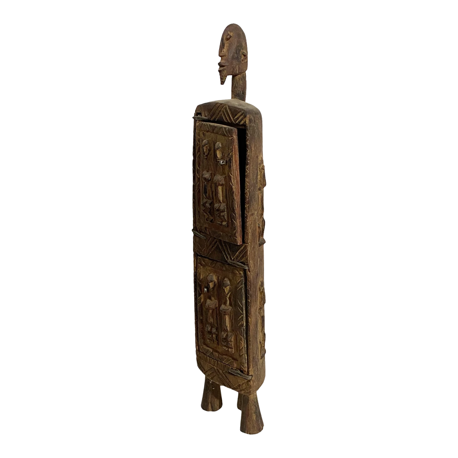 Dogon Wooden Medicine / Tobacco Box Mali 18.5" H 1 Dogon Wooden Medicine / Tobacco Box Mali 18.5" H