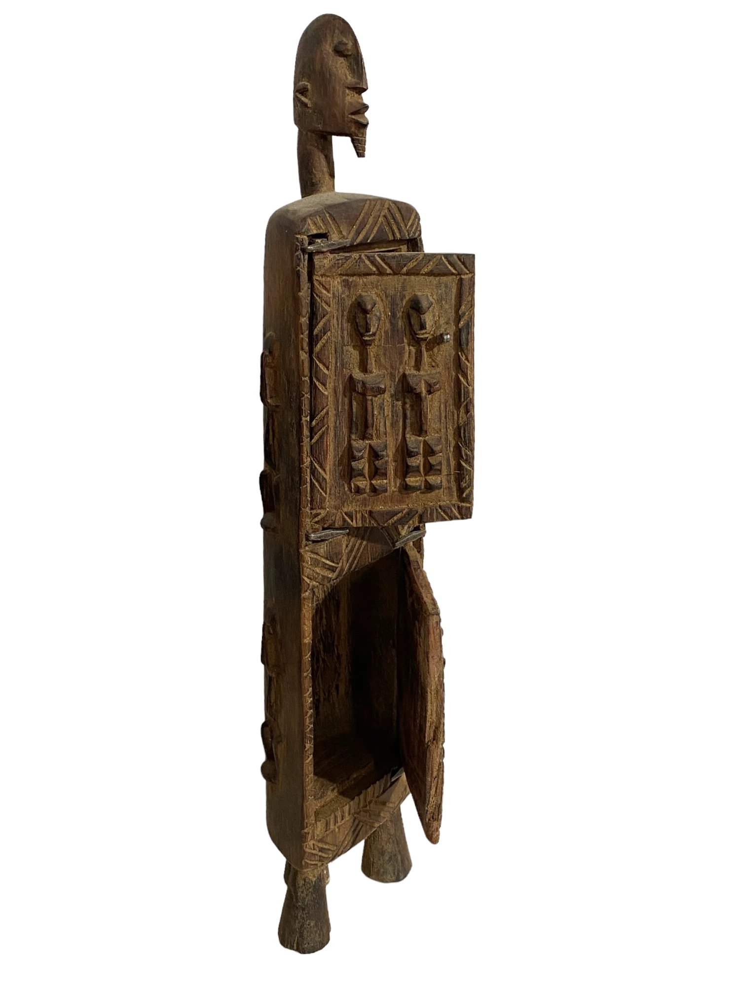 Dogon Wooden Medicine / Tobacco Box Mali 18.5" H 2 Dogon Wooden Medicine / Tobacco Box Mali 18.5" H - Image 2