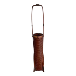 Early 20th Century Japanese Lacquered Ikebana Bamboo Basket