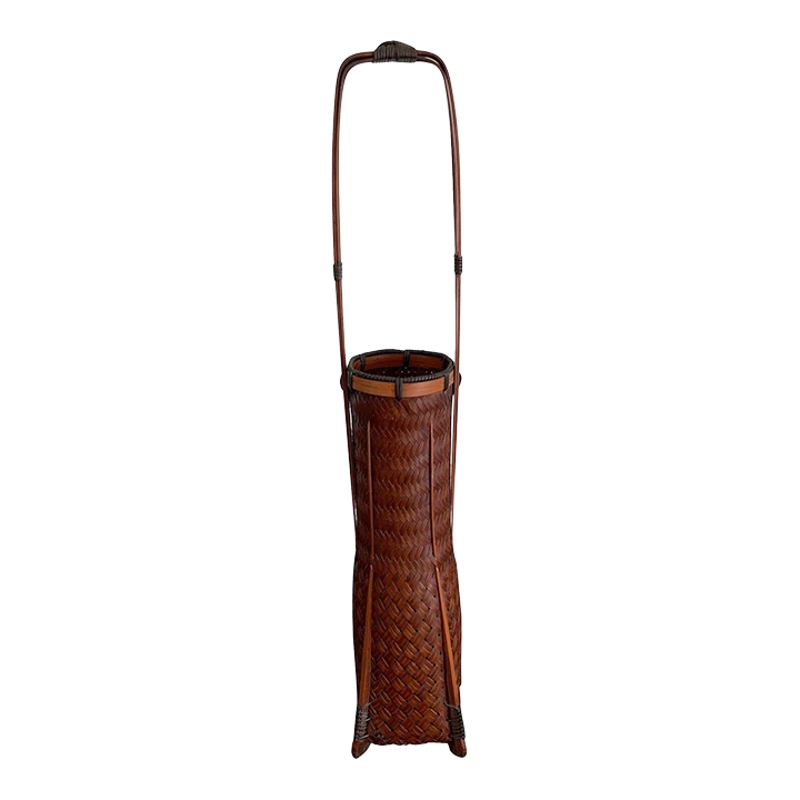 Early 20th Century Japanese Lacquered Ikebana Bamboo Basket 1 Early 20th Century Japanese Lacquered Ikebana Bamboo Basket