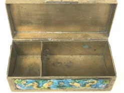 Early 20th Century Vintage Chinese Double Dragon Celestial Flaming Pearl Enamel Brass Stamp Box -Chairish Shop early 20th century vintage chinese double dragon celestial flaming pearl enamel brass stamp box 9512