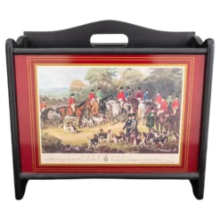 English Fox Hunting Themed Magazine Rack 19 English Fox Hunting Themed Magazine Rack -Chairish Shop english fox hunting themed magazine rack 3914
